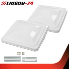 2pcs White 14" x 14" Replacement Roof Vent Cover Camper RV Trailer Ventline New