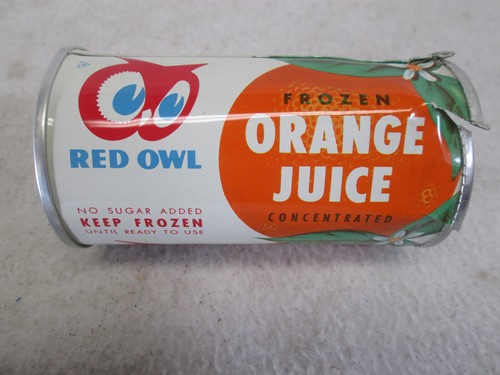Vintage Red Owl Grocery Store frozen orange juice concentrate empty can