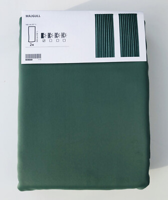 IKEA Gardinen Vorhänge Majgull in grün 145 x 300 cm 404.177.99 NEU OVP