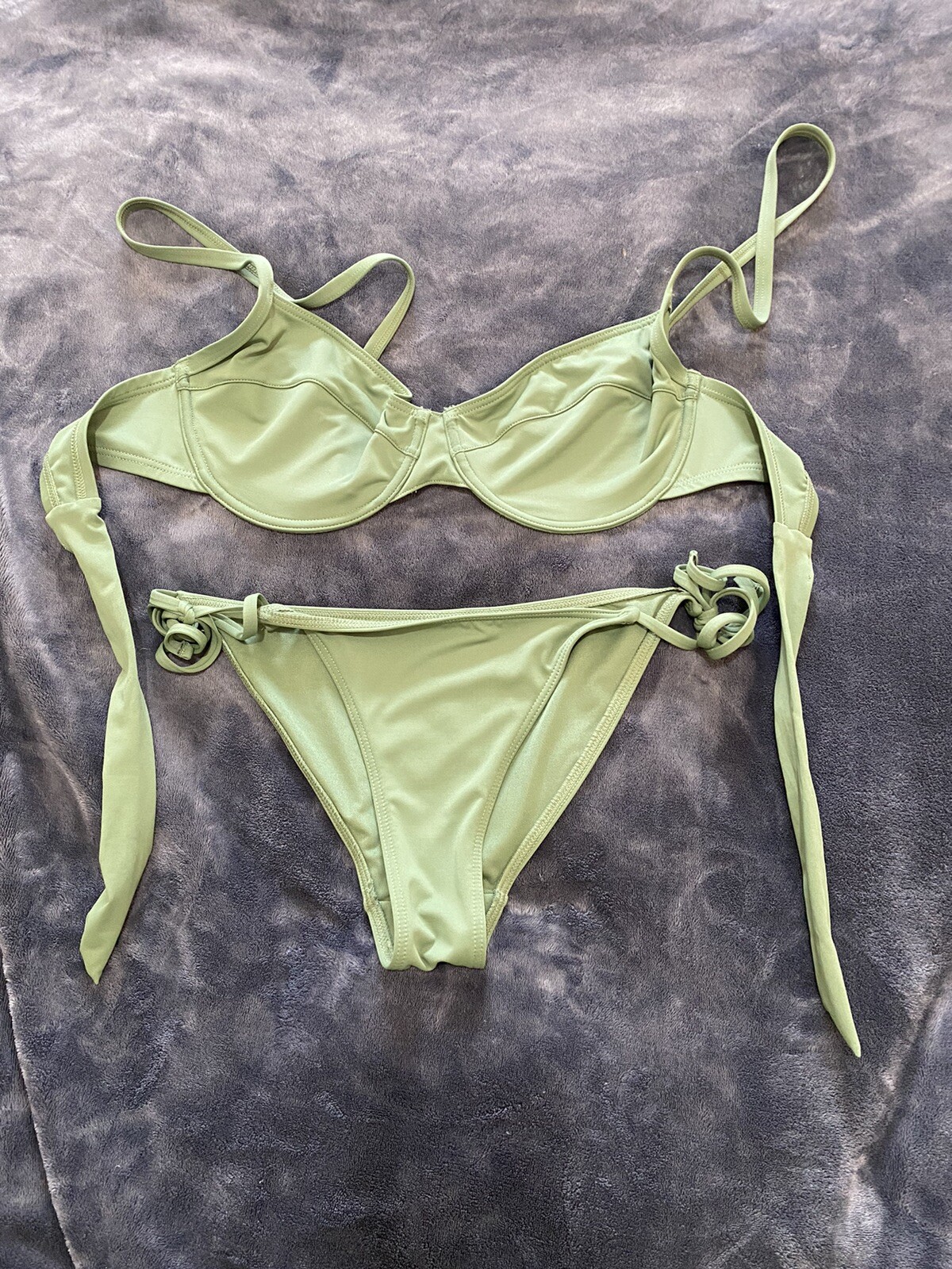 Next Khaki Bikini Set Size 10 Bottoms Size 34DD Top eBay
