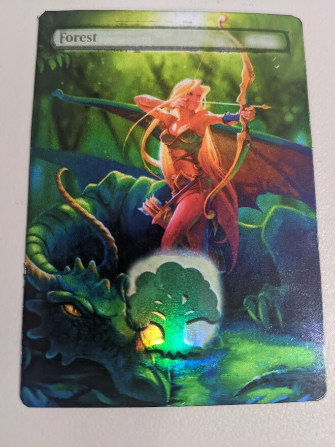 FOIL MTG ALT FOREST DRAGON AMAZON ELF ARCHER Great for COMMANDER