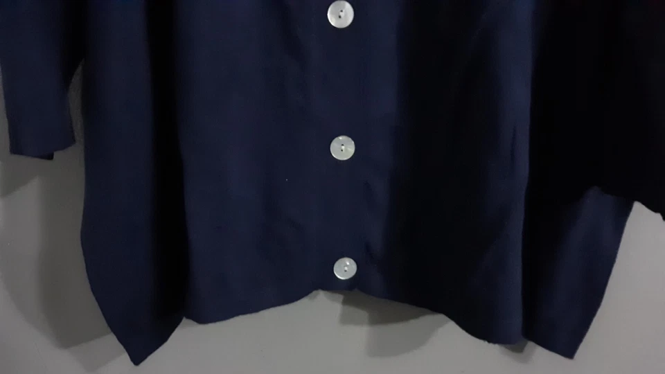 New-WOMAN'S JMS JUST MY SIZE 3/4 SLEEVE/ BUTTON UP BLUE CAREER TOP.SZ 4X - Image 3 of 4