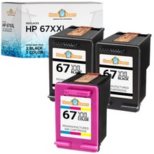 Fits HP 67 HP 67XL 67XXL Ink Cartridges for Deskjet 2725 2742e ENVY 6055 Lot
