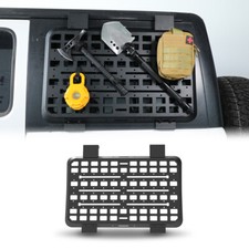 For Jeep Wrangler JL 2018-2026 4Door Rear Metal Window Storage Flank Molle Panel