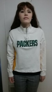 packers half zip sweatshirt