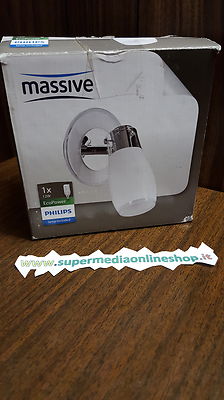 Massive-Philips Wall Light Rigel 52220/11/10 Steel Glass - White - E14 Class A