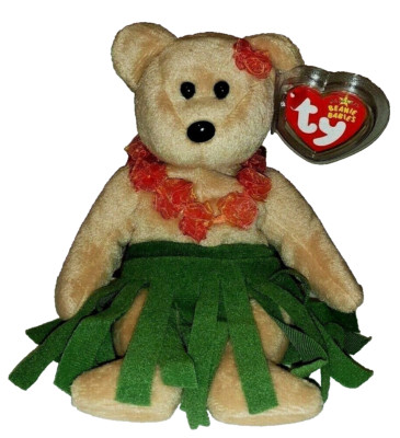 Ty Beanie Baby ALANA the Hula Bear (8.5 Inch) NEW MWMTs Plush Stuffed Animal Toy