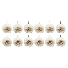 12 Mounted Cotton String Polishing Buff 3/32 Shank Rotary Tool 1" Jewelry Dental