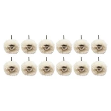 12 Mounted Cotton String Polishing Buff 3/32 Shank Rotary Tool 1" Jewelry Dental