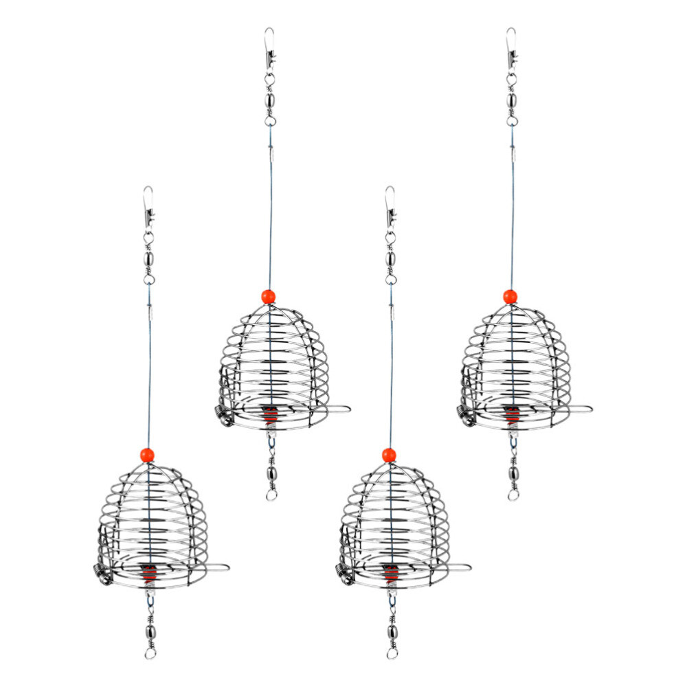 fishing bait lure cage Promar Wire Simply open the spring loaded lid and fill your cage with scraps from shrimp Stainless Steel Bait Trap Cage