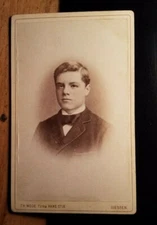 Ludwig Draudt as a young man/CDV Th. Wode company Hans Stix Giessen