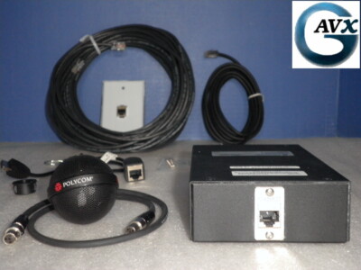 Polycom Black Primary Ceiling Microphone Kit +1y Wrnty, Complete- All Components