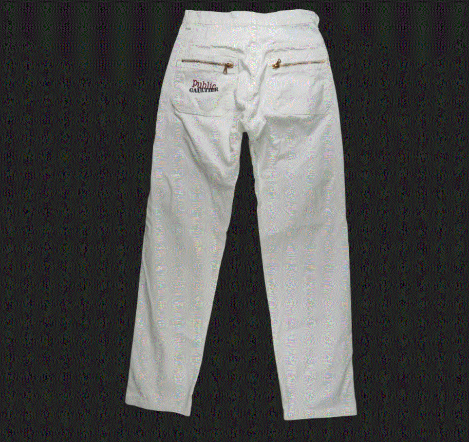 Jean Paul Gaultier Paris Jeans 28/30 White Denim Pants Slim