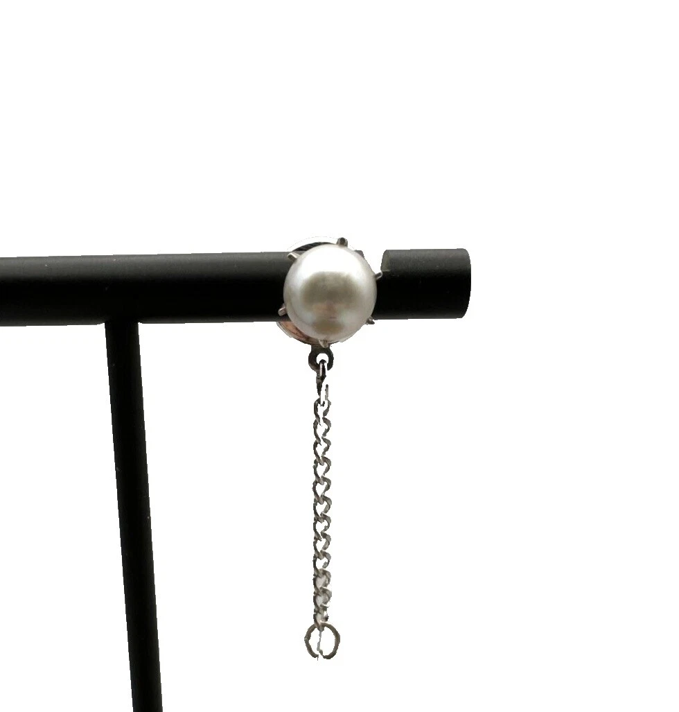 Corbata Oro Blanco Perla Broches y tachuelas para hombres