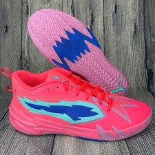 PUMA Scoot Zeros Sunset Glow/Electric Peppermint/Blue basketball shoes Mens 13