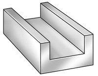 U-channel, Al 6063,0.062 Th, 1/2 In X 8 Ft - 6alz2 U-channel, Al 6063,0.062 Th, 1/2 In X 8 Ft - 6alz2
