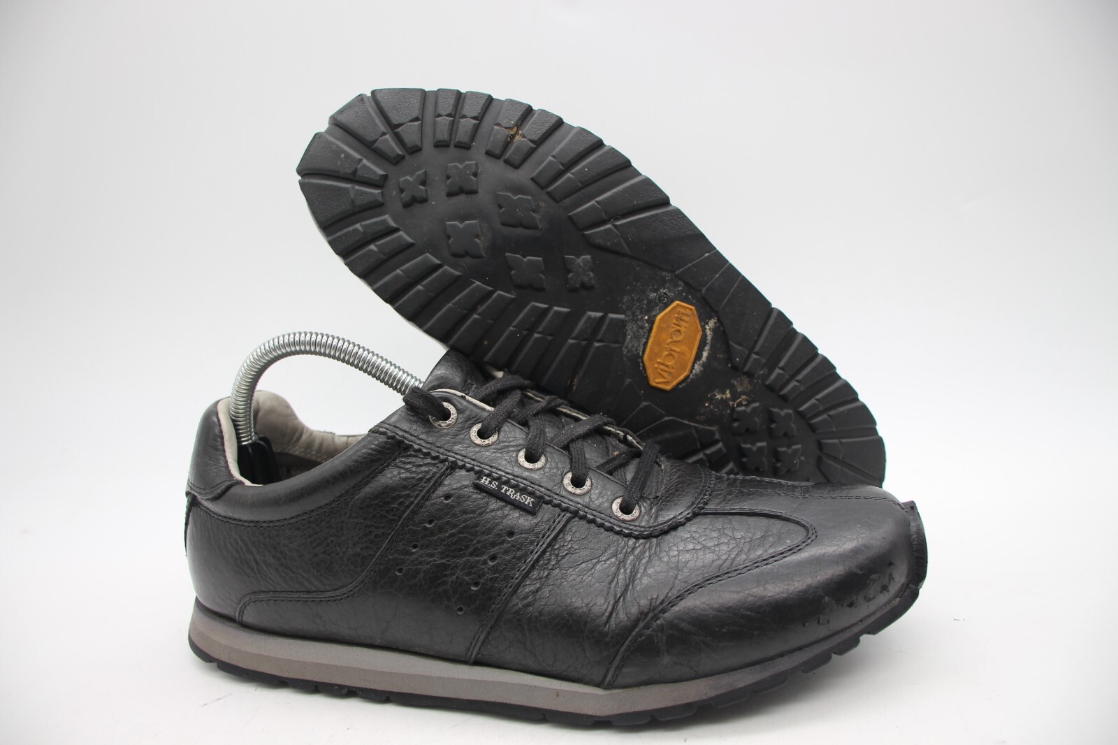SAOLA H.S. Trask Fashion Sneakers Nero Pelle H7522 001 Suola Vibram Uomo Taglia 9 M