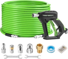 Tool Daily Sewer Jetter Kit for Pressure Washer 100 FT, Short 100 Green 