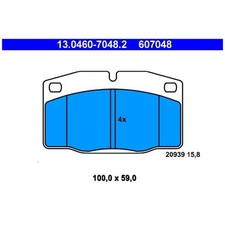 Satz Bremsbeläge Bremsklötze vorne für Opel Manta B 58 53 Omega A V87 | 24193