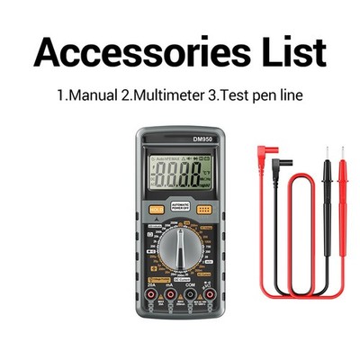 DM950 Digital Multimeter with Silicone Grip ABS Housing and Automatic Shutdown