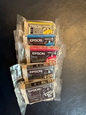 Genuine Epson 125 & 126 Black ink cartridges, #125, 1 Yellow, 1 Cyan & 1 magenta