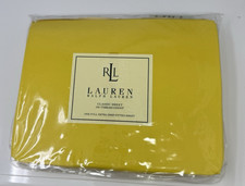 New Ralph Lauren FULL Extra DEEP FITTED SHEET Racing Yellow SUPIMA COTTON 350 TC