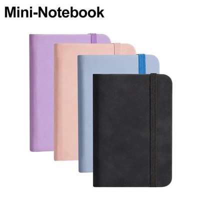 Kleines Notizbuch A7 tragbar Mini tragbar kleines Tagebuch Tasche Buch dickes Leder