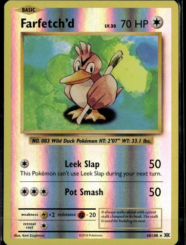 XY - Evolutions #68/108 Farfetch'd Holo Pokemon