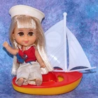 Vintage Mattel Liddle Kiddle LOLA LIDDLEdoll w/ outfit sailor cap & sail boat