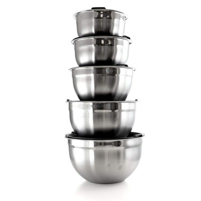 Megachef 5 Piece Multipurpose Stackable Mixing Bowl Set with Lids