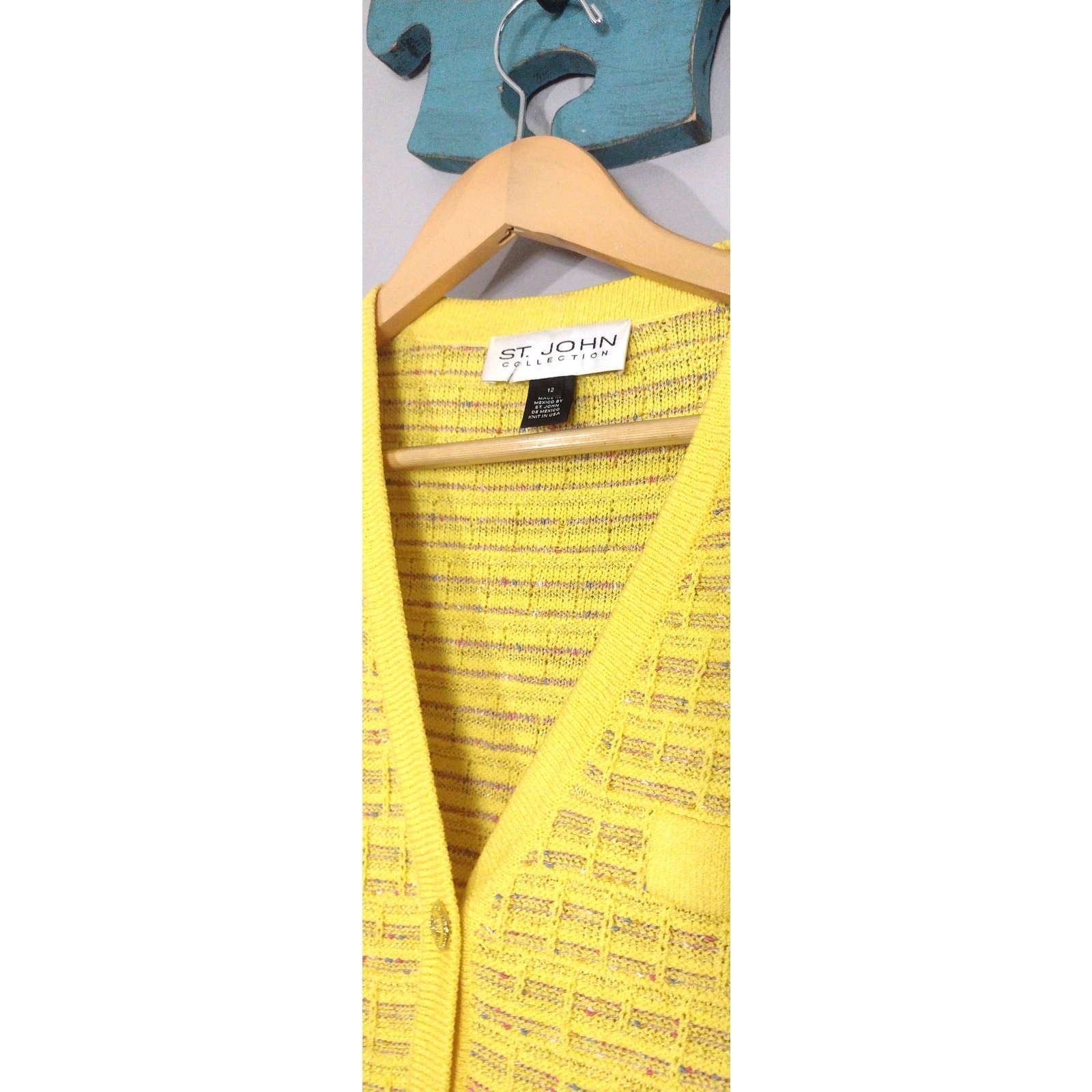 St John Collection Multicolor Yellow Button Front… - image 10