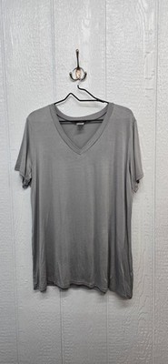 New 2X HEIMISH V-Neck Short Sleeve T-Shirt - Gray