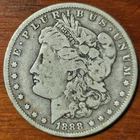1888-O Morgan Silver Dollar-Very Good