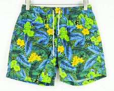 SCOTCH SODA Ams Couture Men's Swim Shorts L Green Patterned Cotton Blend