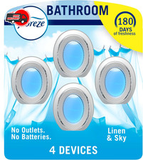 Febreze Small Spaces Air Freshener Light Blue Linen Sky 4 Count Lasts 45 Days
