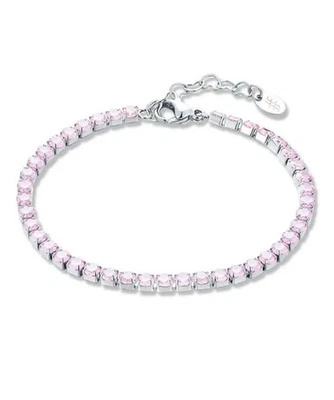 BRAND GIOIELLI Bracciale Femme en Acier Inoxydable Rose TENNIS 14BR044W-M - Photo 1/2