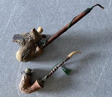 RARA COPPIA PIPE AUSTRIACHE ANTICHE UNA RISALENTE AL SETTECENTO MUSEALI