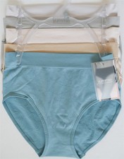 Yummie 5 pk Non-Shaping Retro Brief Jacquard Solids Blue Beige Pink Gray Lilac