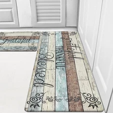 anti Fatigue Kitchen Mat Set of 2 Non Slip Cushioned Kitchen Mats for Floor