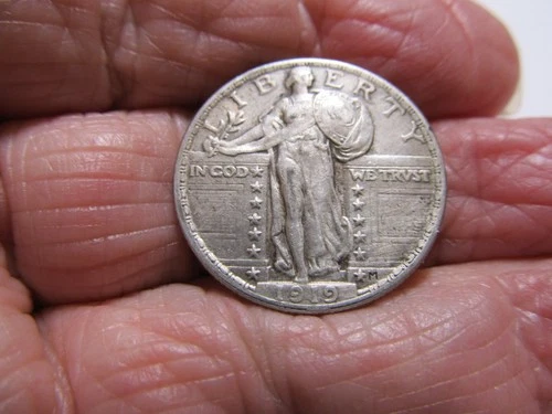 1919 Standing Liberty Silver Quarter High Grade XF+ "Collector Coin"