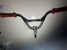 Dyno Bars, GT Red Grip Set, GT Chrome Stem- Old / Mid School BMX Handle Bar Set
