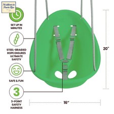 Comfy Baby Swing Outdoor, Safe Quick Click Locking System,  Ages 6 - 36 Months