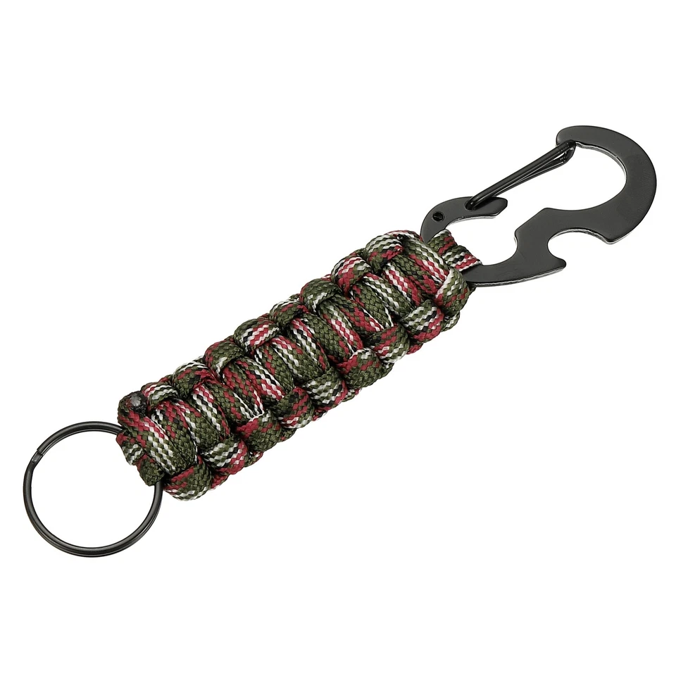 Für Paracord Schlüsselanhänger mit Flaschenöffner, Rot - Bild 1 von 4