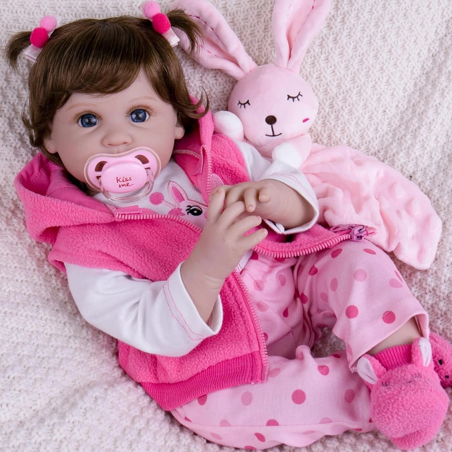 22-Inch Lifelike Reborn Baby Doll with Weighted Body & Accessories for Kids