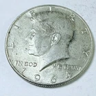 1964 Kennedy Half Dollar 90% Silver Circulated Coin Free Shipping #8842