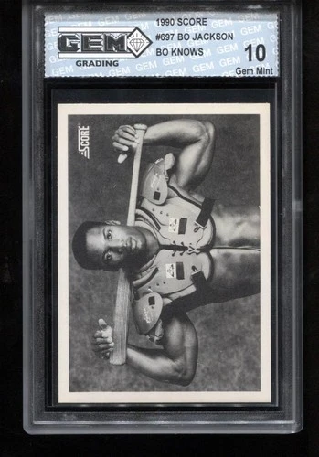 Bo Jackson 1990 Score #697 Bo Knows Iconic Baseball Card GEM MINT 10