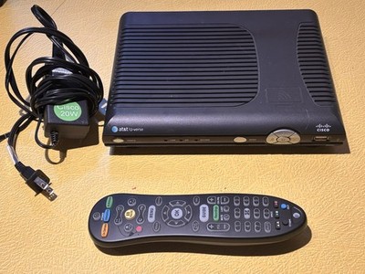 AT&T ATT U-Verse Cisco Cable Box ISB7005 with Remote & Power Cord