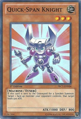 3 x Quick-Span Knight - PRC1-EN006 - Super Rare - 1st Edition Near Mint, English