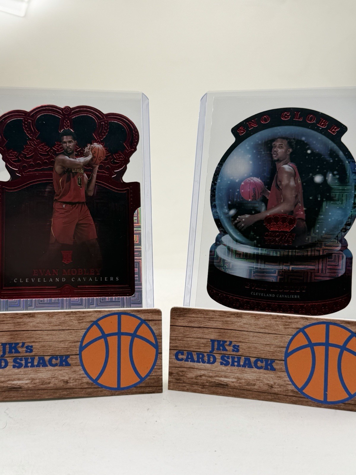 Lot Of 2 2021-22 Panini Crown Royale Evan Mobley Asia Red RC /Sno Globe Asia Red