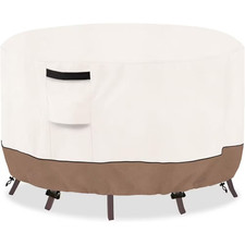 Round Outdoor Table Cover Waterproof Heavy Duty round Patio Table Chair Set Cove